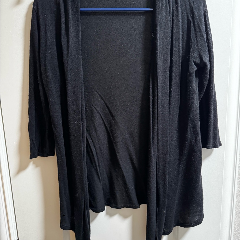 Charlotte Russe Black Open Front Cardigan